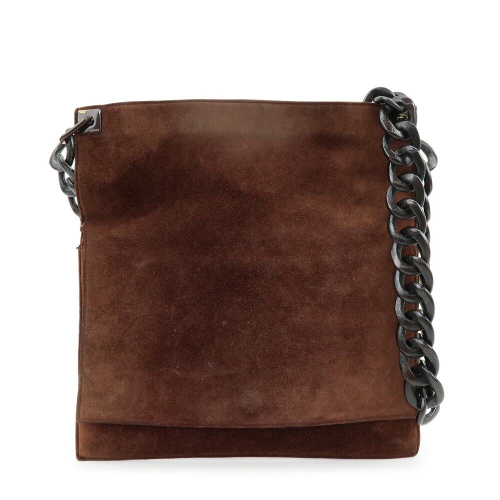 Gucci Suede Shoulder Bag Brown